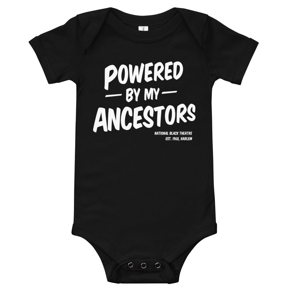 POWERED BY MY ANCESTORS short sleeve onesie